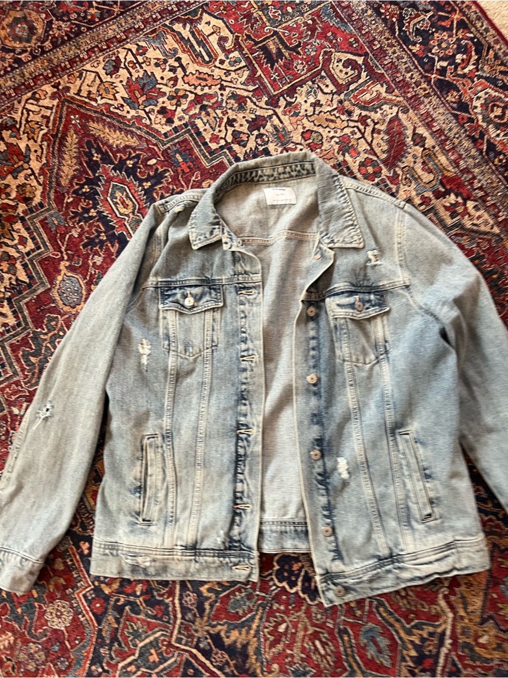 Old Navy Light Blue Distressed Denim Jacket